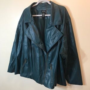 Catherines Teal Moto Jacket 5x